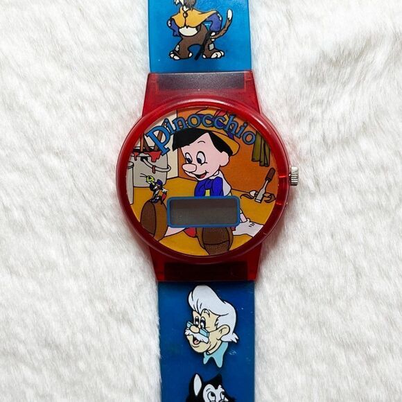 Disney Accessories - 🔮 5/$25 90s Vintage Disney Pinocchio‎ Digital Watch